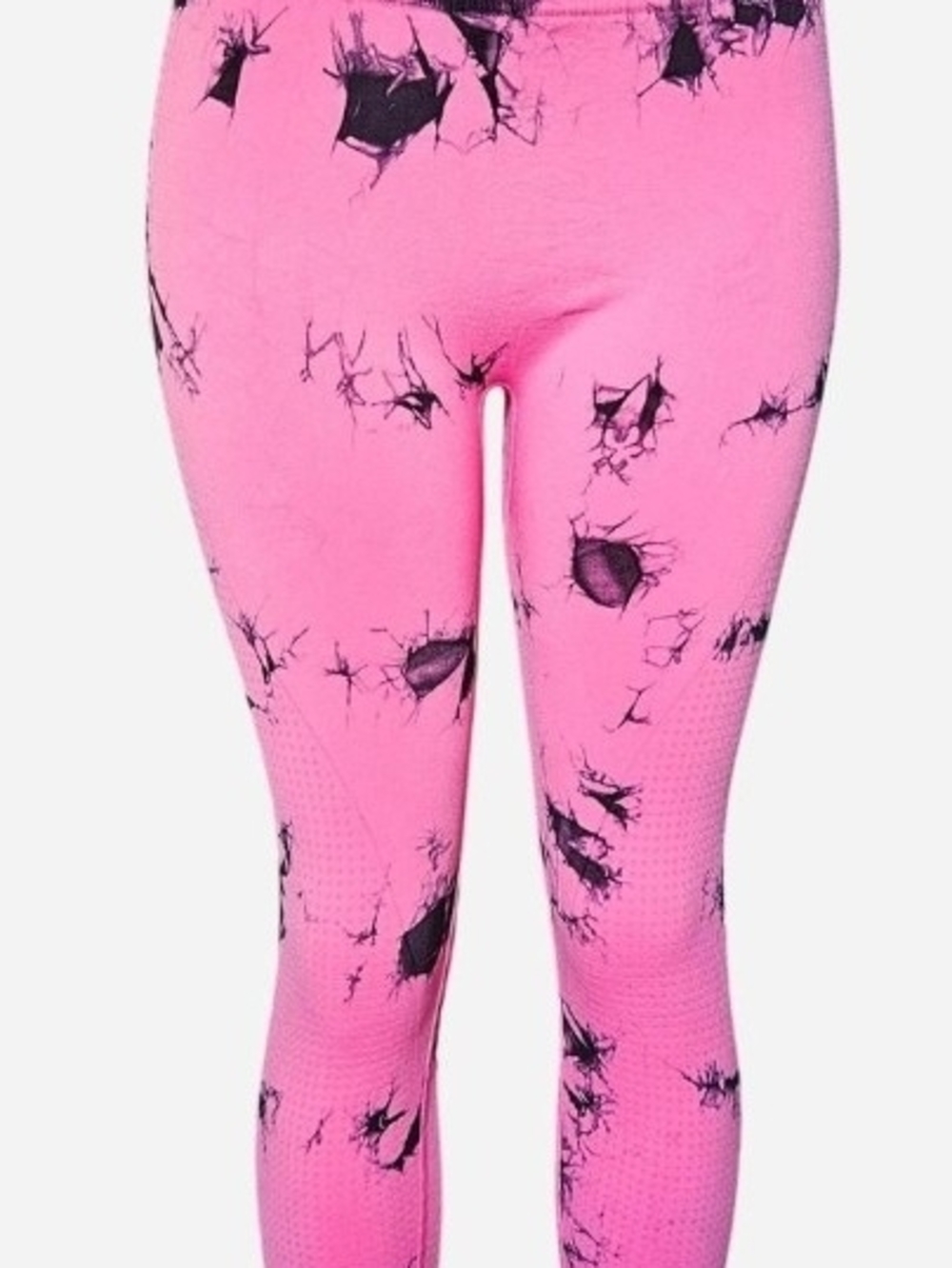Kids Pink Crackle Print Leggings